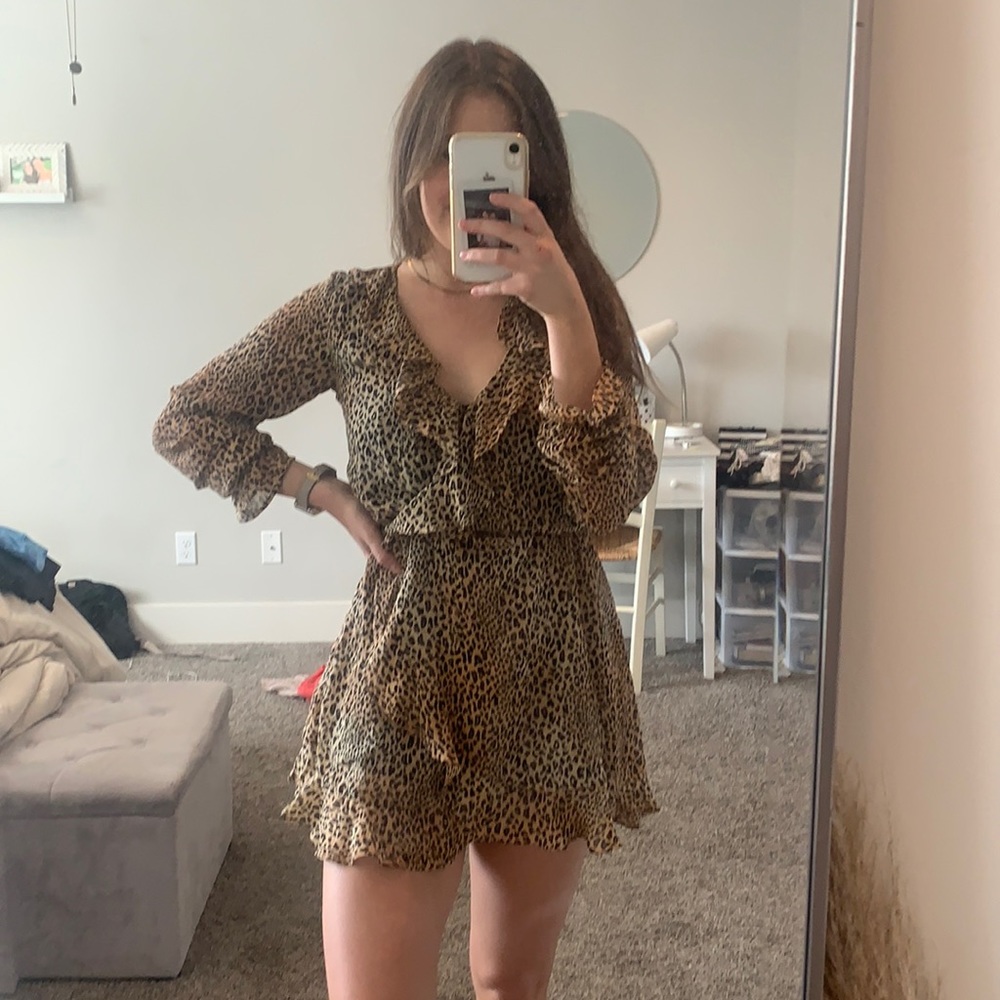 Cheetah flowy dress H&M